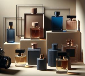 Koleksi botol parfum custom dengan bentuk unik dan finishing premium sebagai diferensiasi visual brand parfum