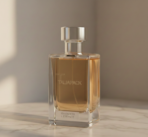 desain botol parfum mewah dengan tampilan elegan dan premium