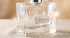 botol parfum kaca bening dengan tampilan mewah dan modern