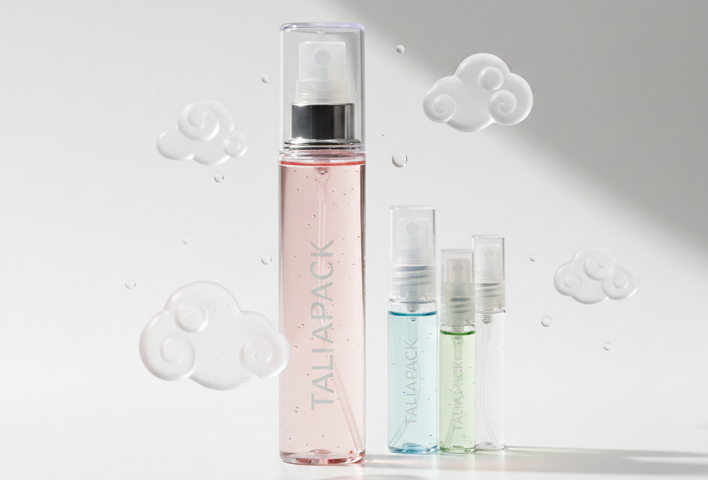 Botol parfum plastik ringan ukuran kecil untuk travel