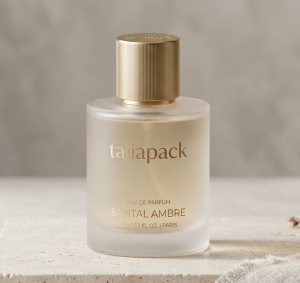 Botol parfum kaca frosted matte dengan desain minimalis premium