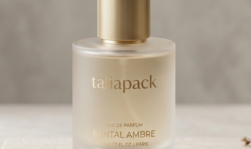 Botol parfum kaca frosted matte dengan desain minimalis premium