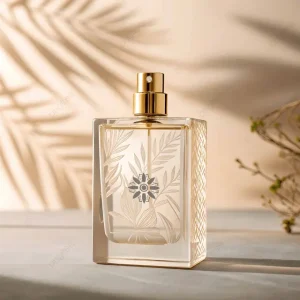 Botol parfum kaca frosted matte dengan desain minimalis premium