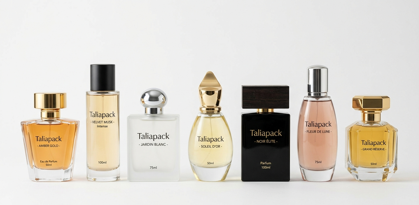 berbagai desain botol parfum premium minimalis dan custom untuk brand eksklusif