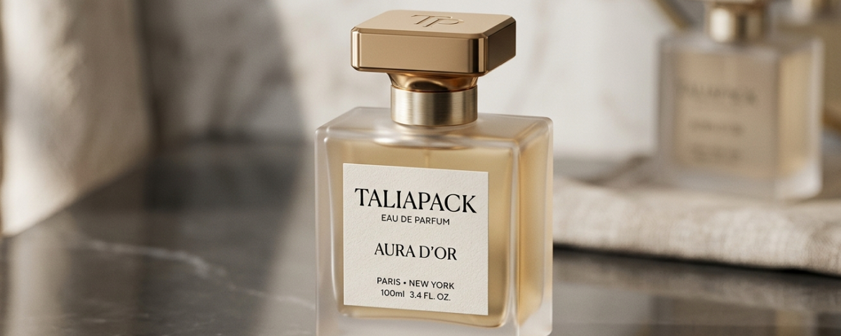 Desain botol parfum premium dengan aesthetic mewah dan elegan