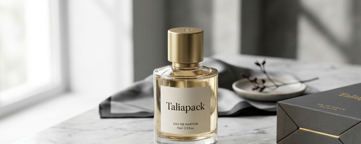 Botol parfum premium elegan dengan nuansa luxury modern