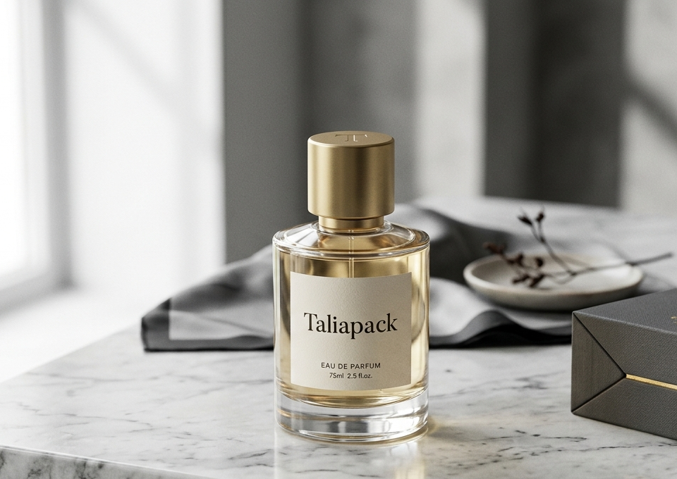 Botol parfum premium elegan dengan nuansa luxury modern