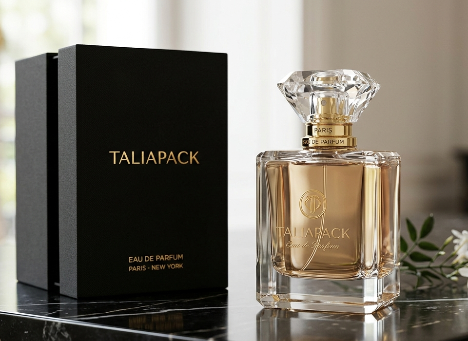 Botol parfum premium berbahan kaca mewah dengan desain elegan untuk brand parfum modern